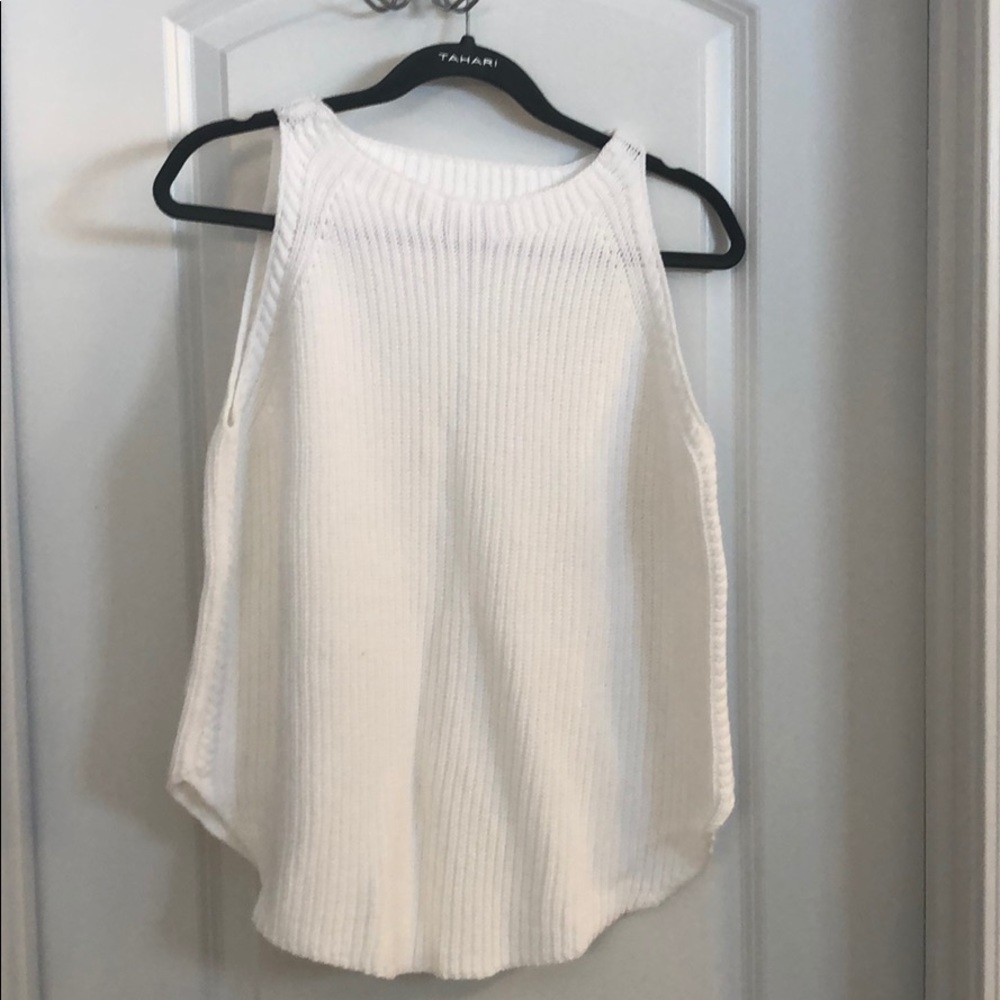 LOFT white sleeveless sweater